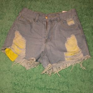 Distressed Jean Shorts